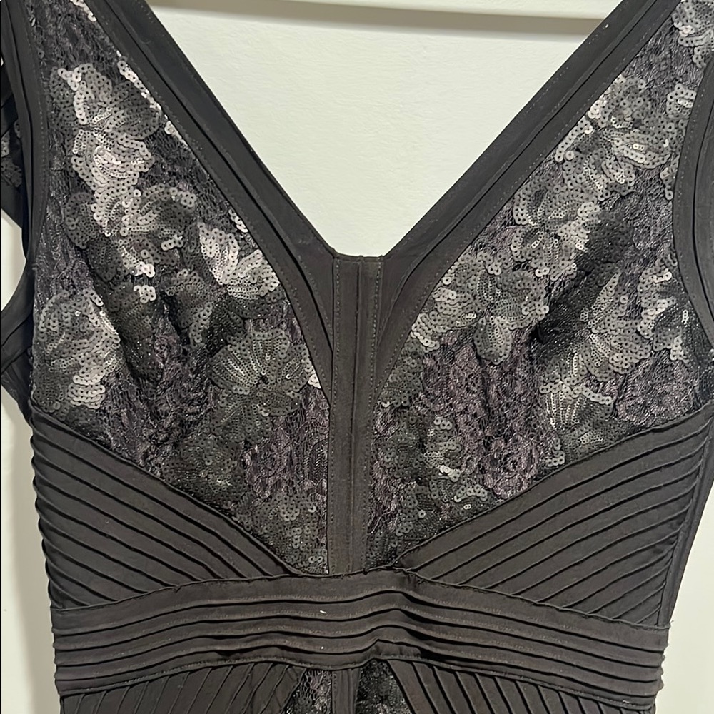 Calvin Klein Black Sleeveless V-Neck Bodycon Mini Dress